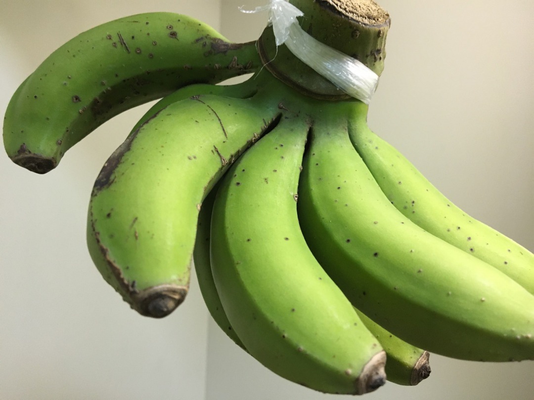underripe bananas